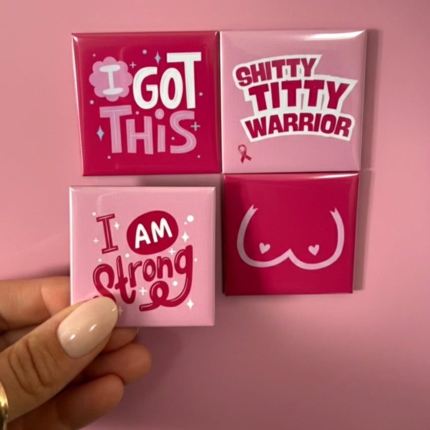Breast Cancer Supportive Fridge Magnets