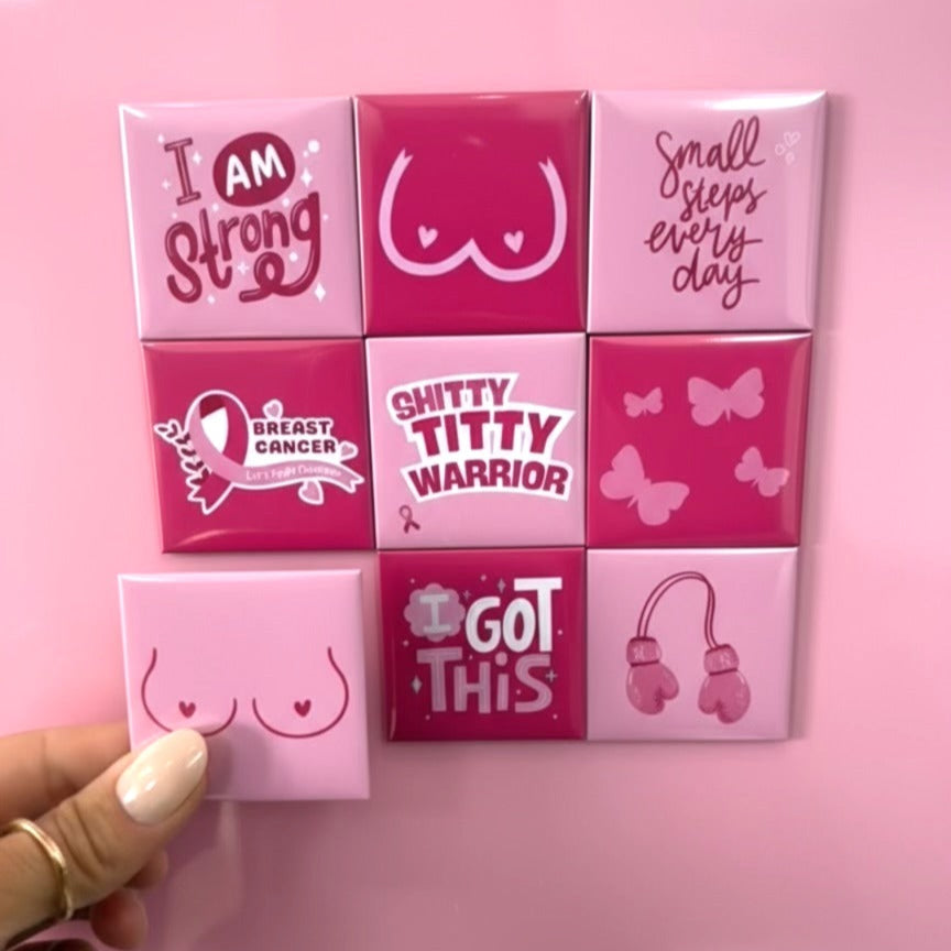 Breast Cancer Supportive Fridge Magnets
