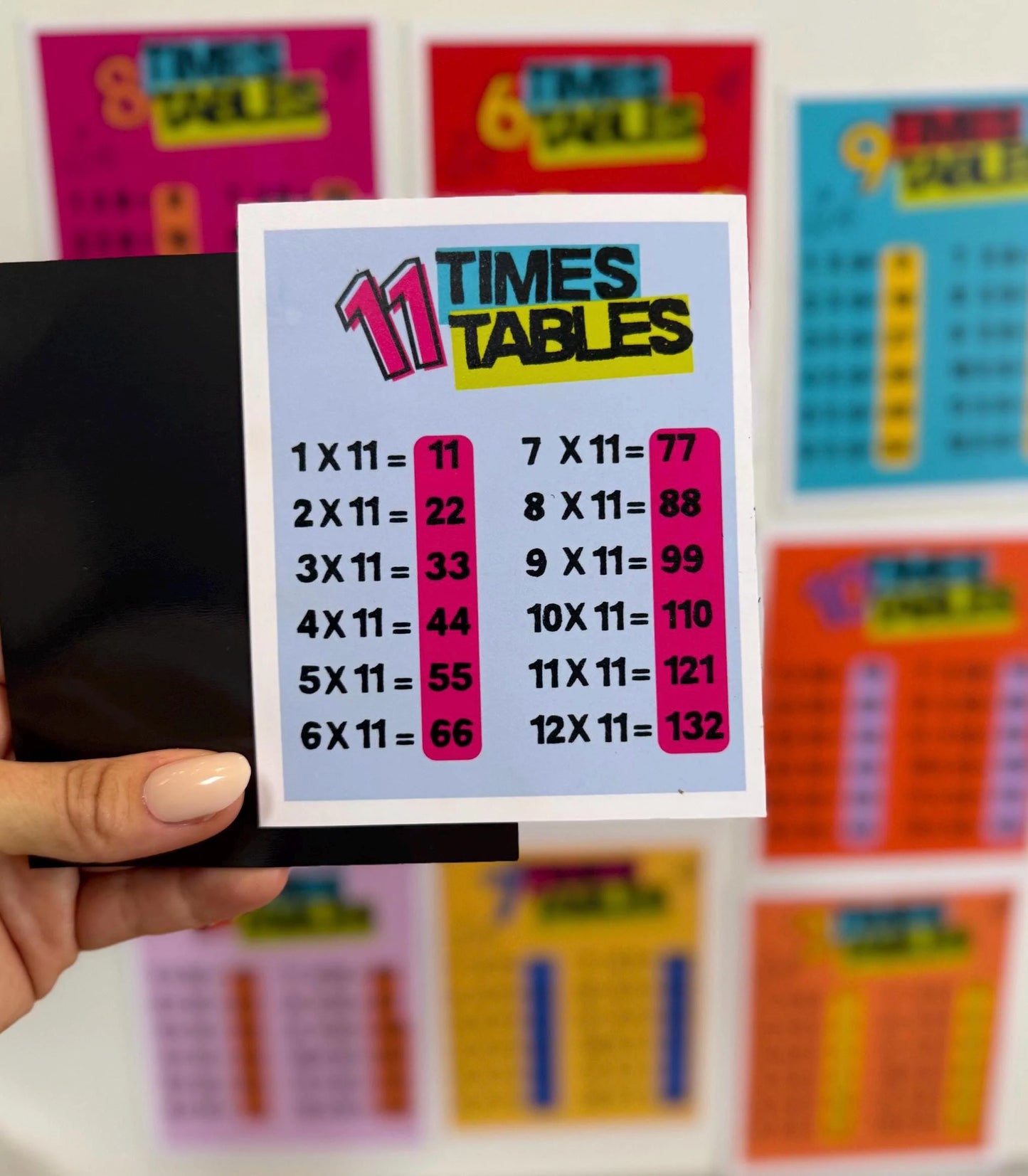 Times Table Fridge Magnets- Set of 12