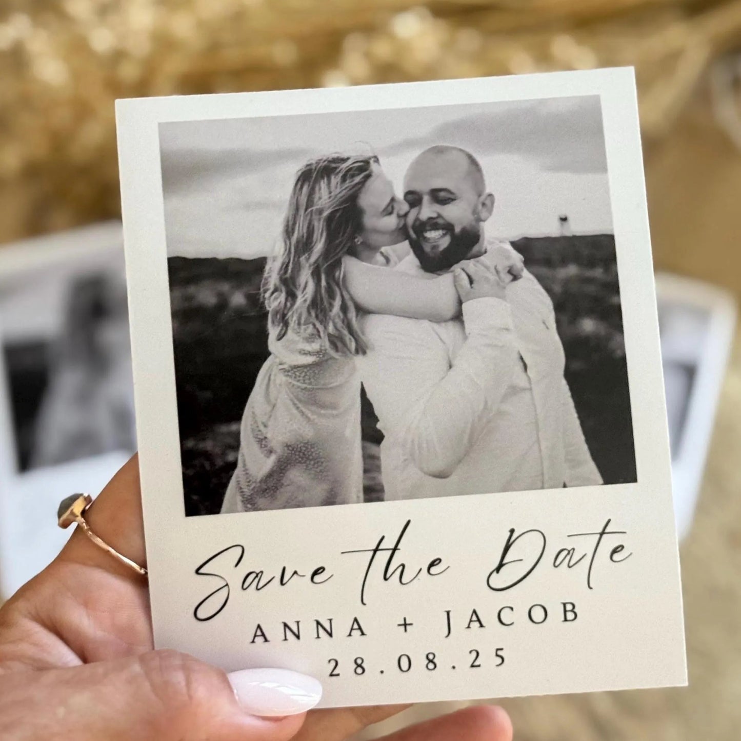Black and White Save the Date Magnets