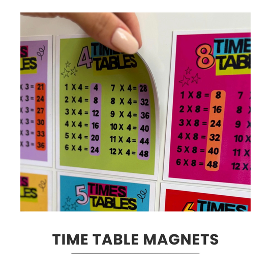 Times Table Fridge Magnets- Set of 12